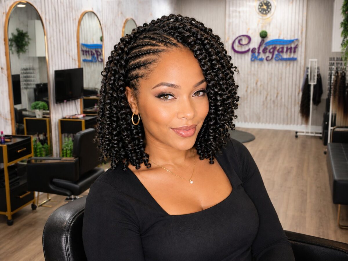 Finished crochet braid install